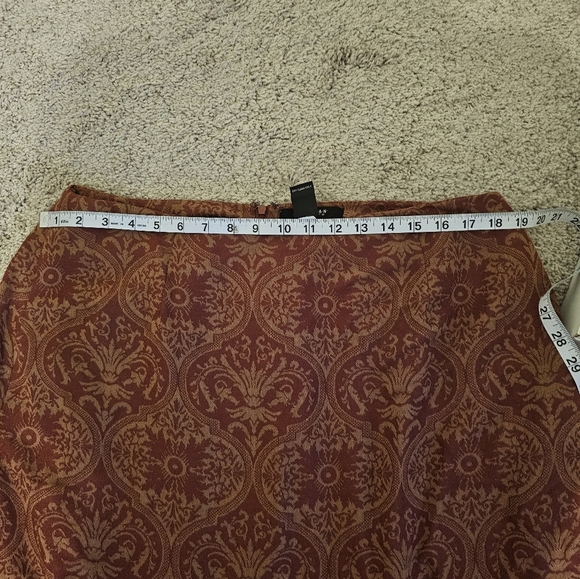 Parisian Signature Womens Skirt Red Pattern Plus Size 18W - Picture 6 of 7